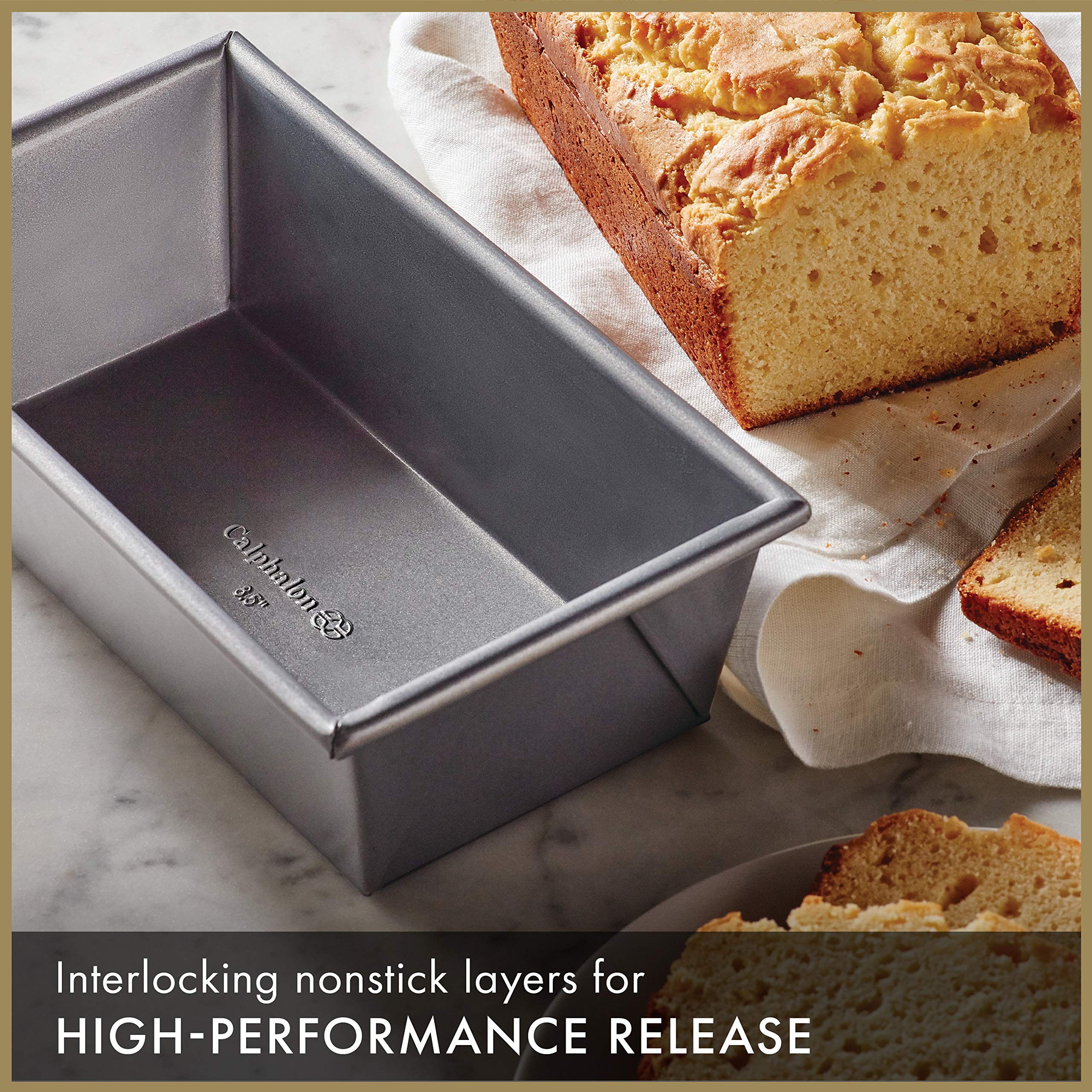 Calphalon 10-Piece Nonstick Bakeware Set Includes Baking Sheet Cookie Sheet Cake Pans Muffin Pan and More Dishwasher Safe Silver - Image 4