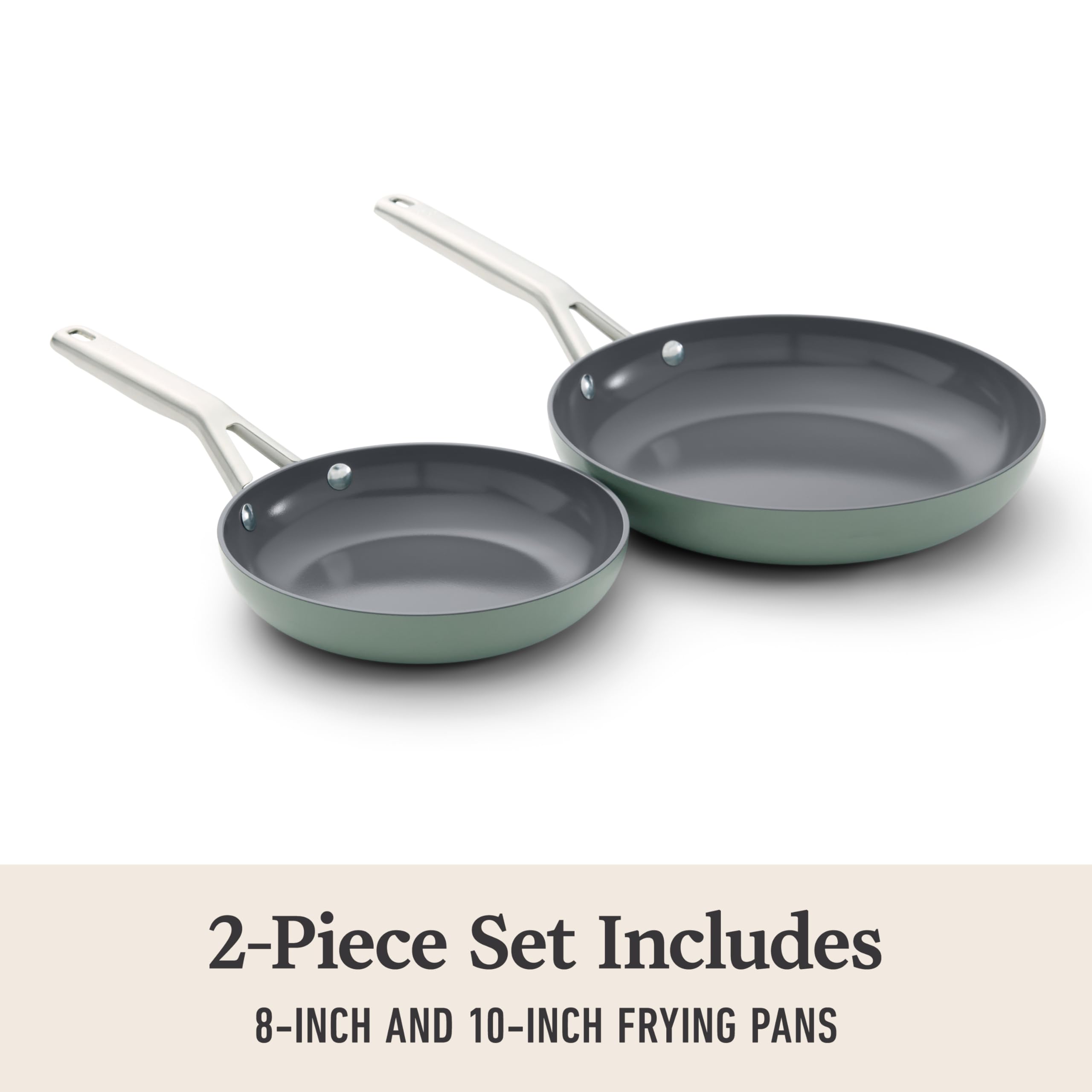 Calphalon® Ceramic Nonstick 8" and 10" Frying Pan Set, Silver Ash - Image 6