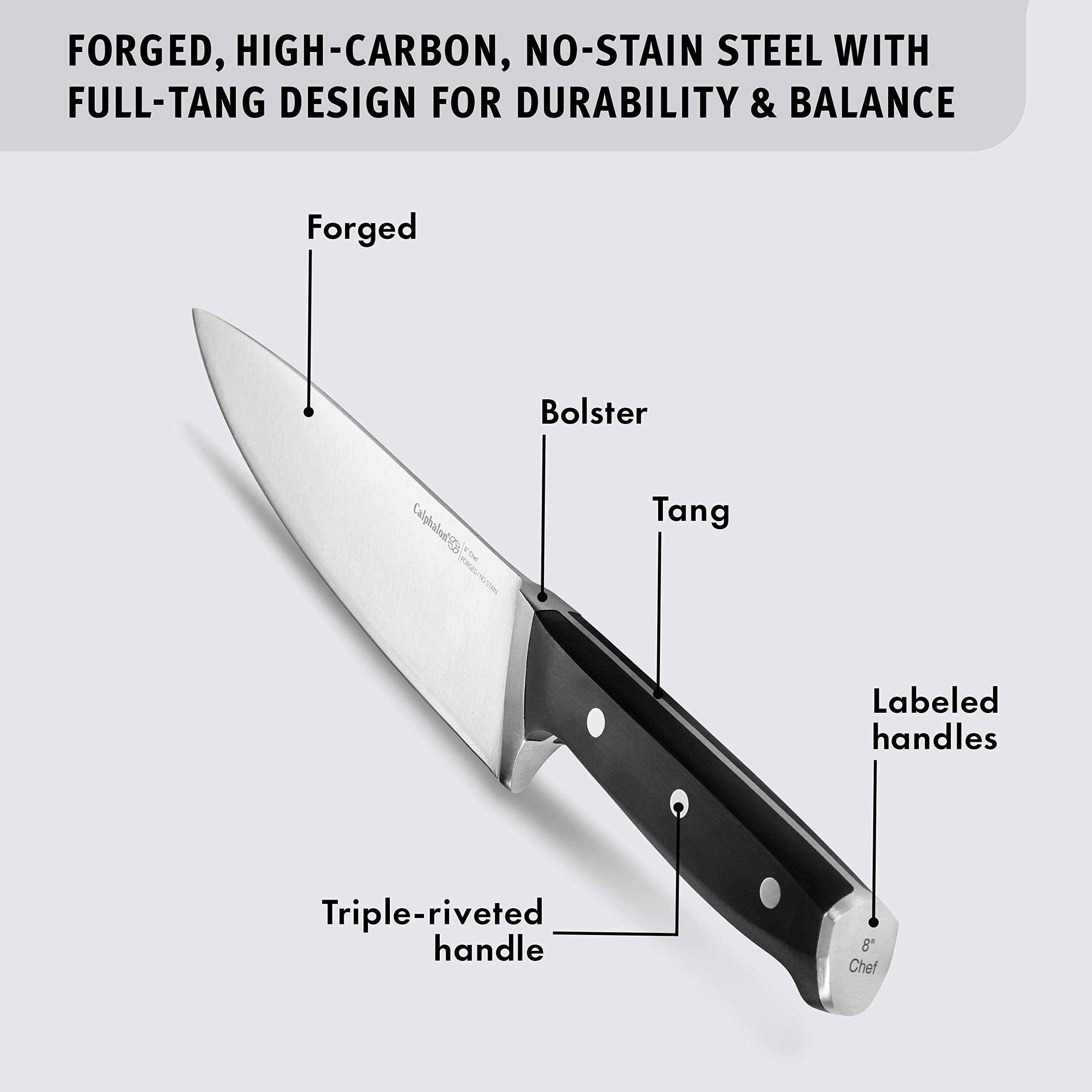 Calphalon Classic Self-Sharpening Cutlery Knife Block Set with SharpIN Technology, 15 piece - Image 3