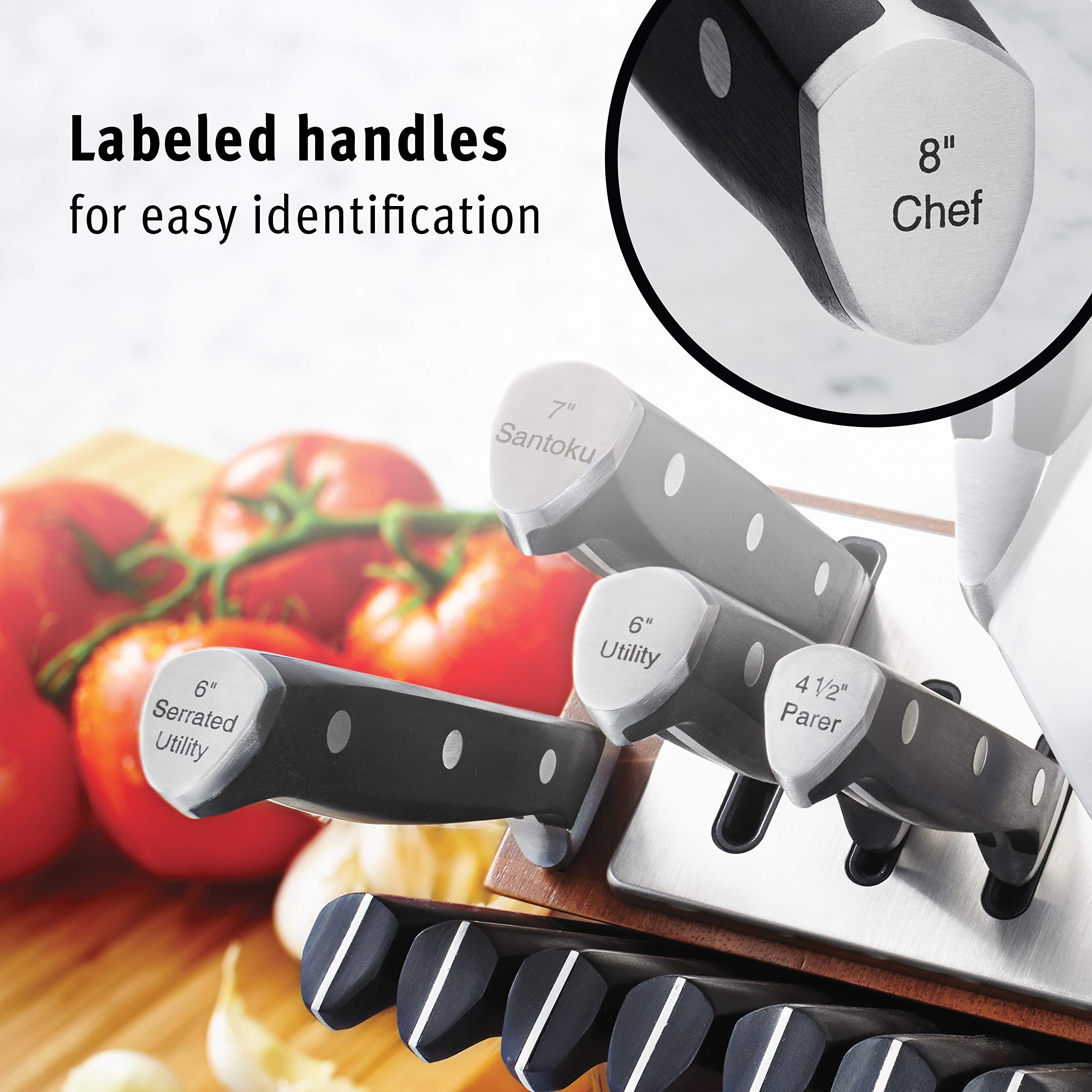 Calphalon Classic Self-Sharpening Cutlery Knife Block Set with SharpIN Technology, 15 piece - Image 4