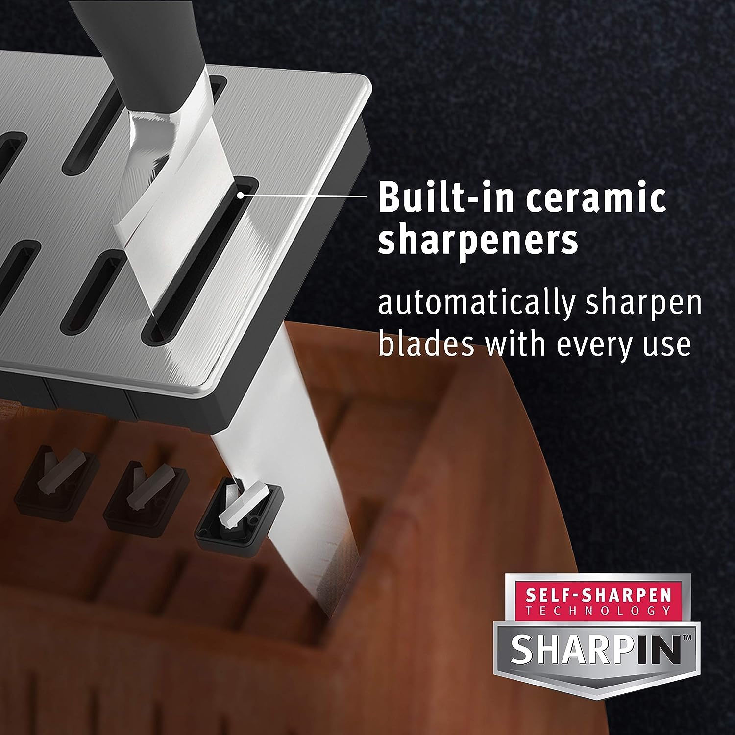 Calphalon Classic Self-Sharpening Cutlery Knife Block Set with SharpIN Technology, 15 piece - Image 7