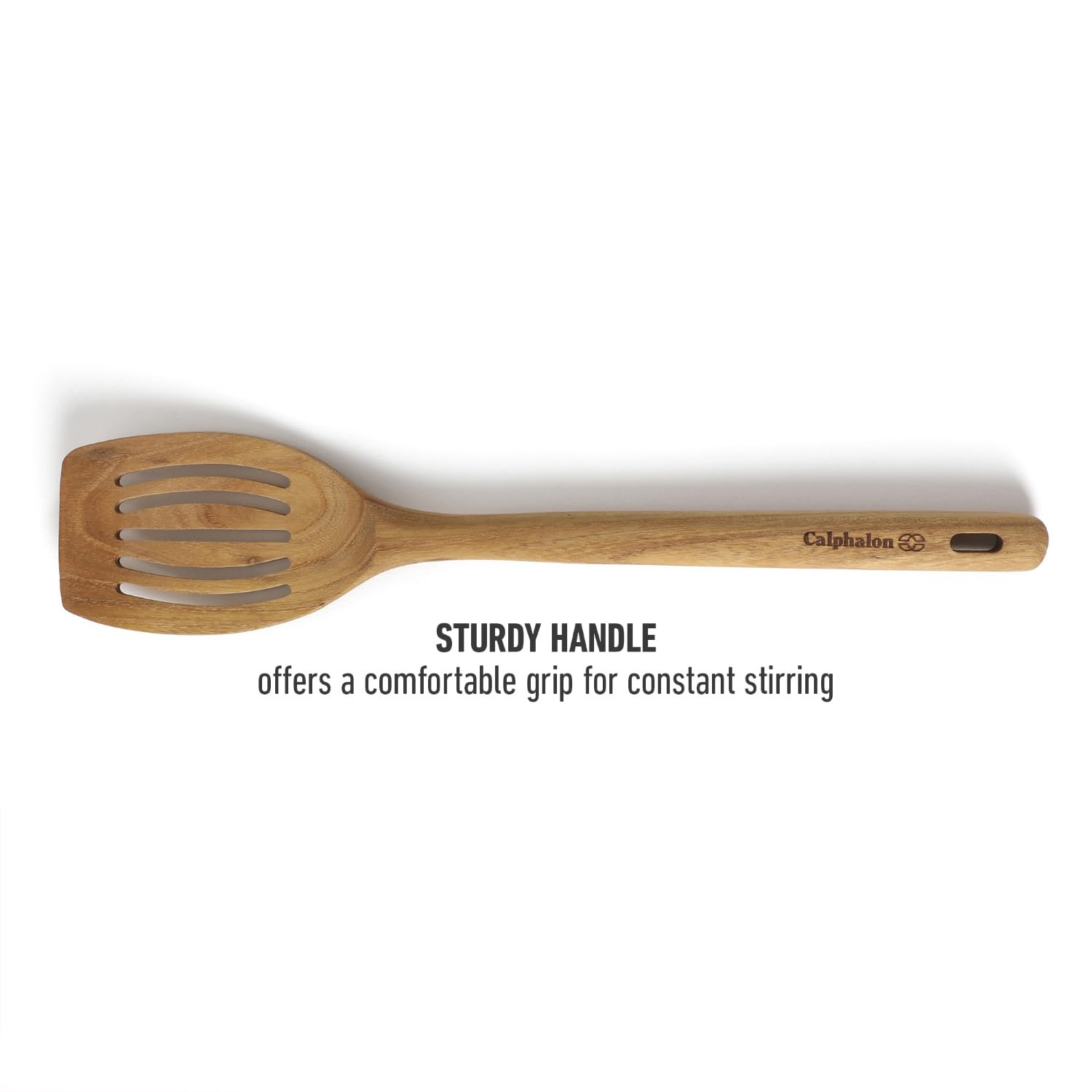 Calphalon Prime 13 Inch Teak Wood Slotted Turner - Image 7